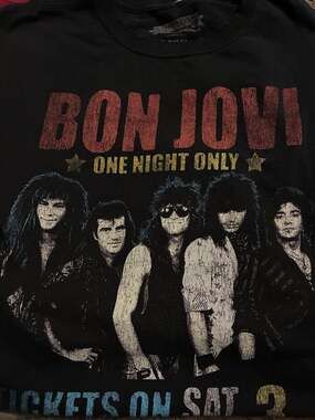 Bon Jovi One Night Only Graphic Black T-Shirt